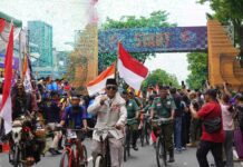 Gerak Jalan Mojokerto–Surabaya 2025 Berangkat, Ribuan Peserta Semangat Menempuh 55 Km