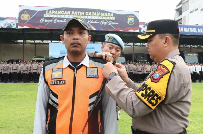 Polresta Mojokerto kerahkan 337 personel untuk jaga keamanan dan ketertiban malam tahun baru 2026.