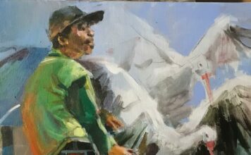 Pigmen-pigmen Cat Karya Badri Pelukis Realis Jawa Timur