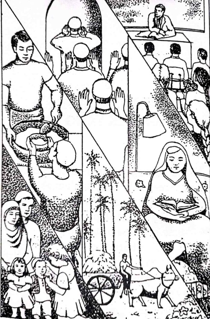 Anak-anakku, apa pun yang kau kerjakan, kerjakanlah tugas itu dengan kasih sayang, rasa haru, kebenaran, dan hati terbuka.