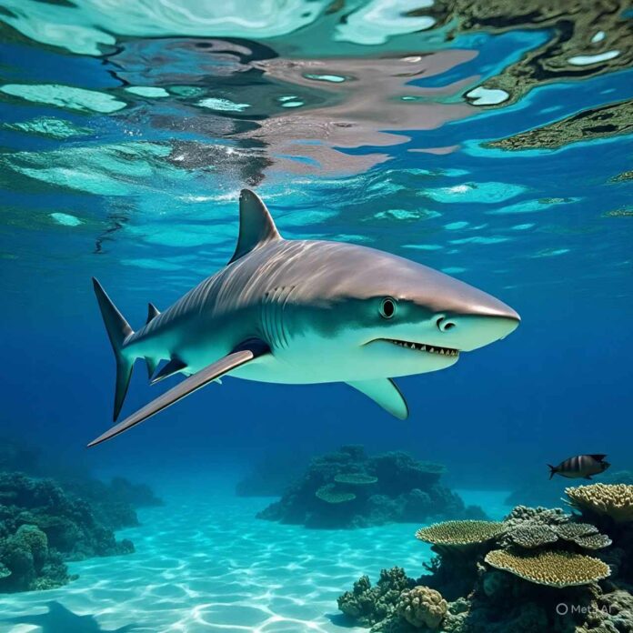 Makhluk yang indah ini sangat berbahaya bagi makhluk-makhluk lainnya dan kadangkala disebut harimau laut. (Ilustrasi Meta AI)