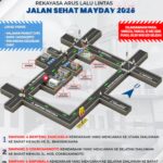 Rekayasa Lalu Lintas Jalan Sehat Mayday 2026 di Kota Mojokerto