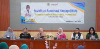Wali Kota Mojokerto Ika Puspitasari saat menghadiri Sosialisasi Imunisasi Mantab di Kelurahan Mentikan