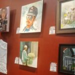 Suasana pameran lukisan Surabaya City Scape di Galeri Merah Putih Balai Pemuda Surabaya.