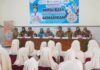 Wali Kota Mojokerto Ika Puspitasari mengedukasi pelajar SMPN 1 dan SMPN 5 Mojokerto tentang pola makan sehat B2SA