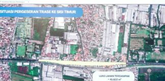 Bupati Sidoarjo Subandi saat sosialisasi pembangunan Flyover Gedangan di kantor Kecamatan Gedangan bersama warga terdampak pembebasan lahan.