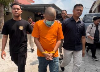 Pria di Gedeg Mojokerto Ditahan Polisi Usai Diduga Lecehkan Anak Tiri Polisi menjerat tersangka dengan pasal tindak pidana pencabulan terhadap anak dalam lingkup keluarga dengan ancaman hukuman maksimal 12 tahun penjara