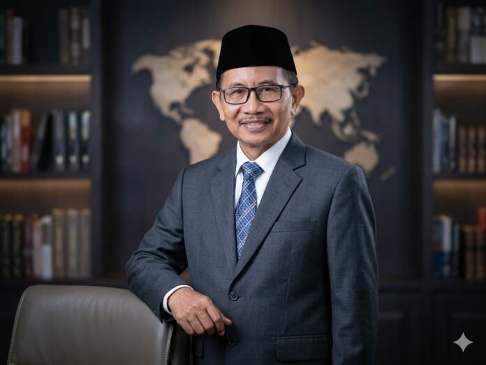 Potret Prof Achmad Mulyadi Guru Besar Ilmu Falak UIN Madura narasumber cara koreksi arah kiblat Mei 2026.