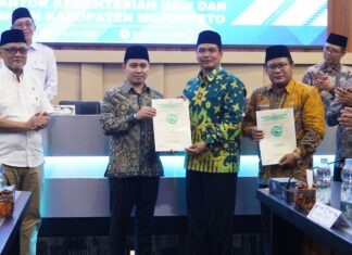 Usai Pinjam Pakai 52 Tahun, Pemkab Mojokerto Hibahkan Aset Tanah ke Kemenag dan Kementerian Haji Pemkab Mojokerto Hibah Aset ke Kemenag & Kementerian Haji
