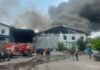 Pabrik Sepatu di Dlanggu Mojokerto Terbakar, 3 Gudang Dilalap Api