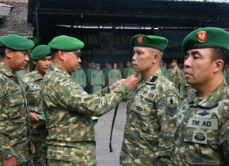 61 Personel Kodim 0815 Mojokerto Naik Pangkat