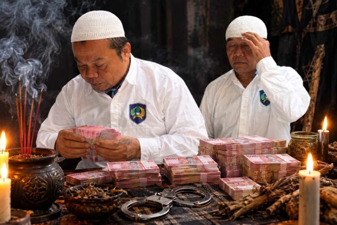 Duet "dupal" - dukun palsu, Misrianto dan Abdul Rosid Wijaya dihukum 28 bulan karena kasus penipuan penggandaan uang.